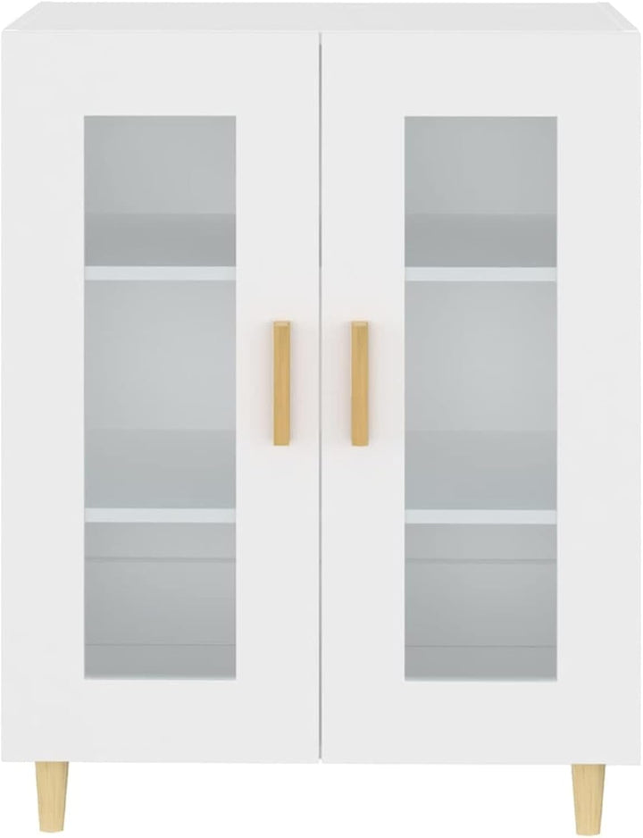 Tidyard Sideboard mit 2 Glastüren Kommode Anrichte Vitrinenschrank Beistellschrank Mehrzweckschrank