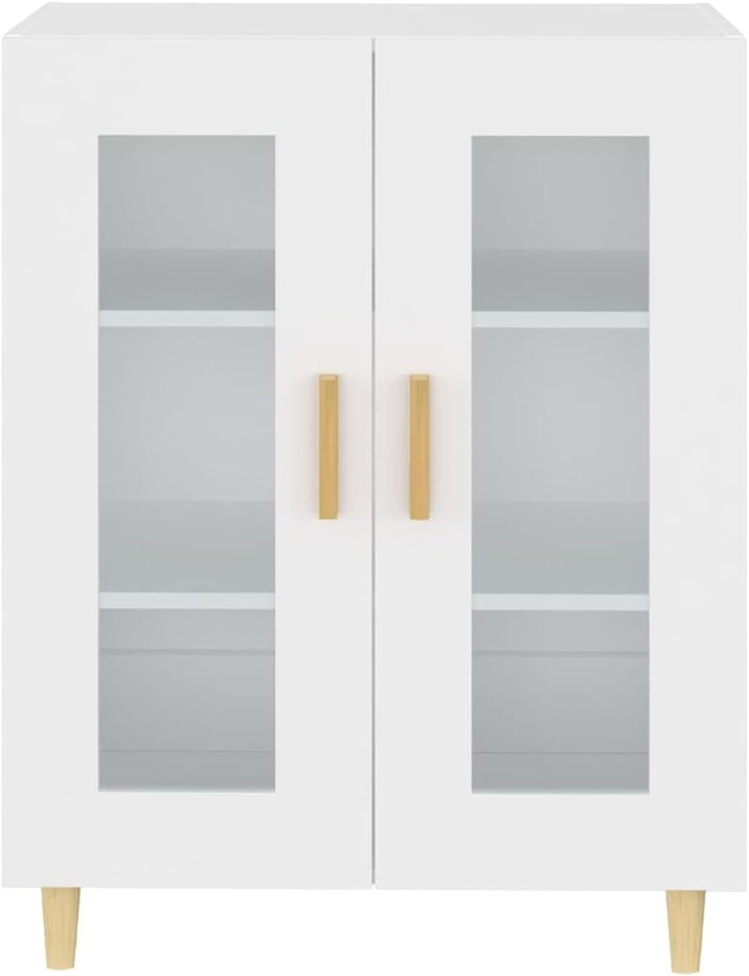 Tidyard Sideboard mit 2 Glastüren Kommode Anrichte Vitrinenschrank Beistellschrank Mehrzweckschrank