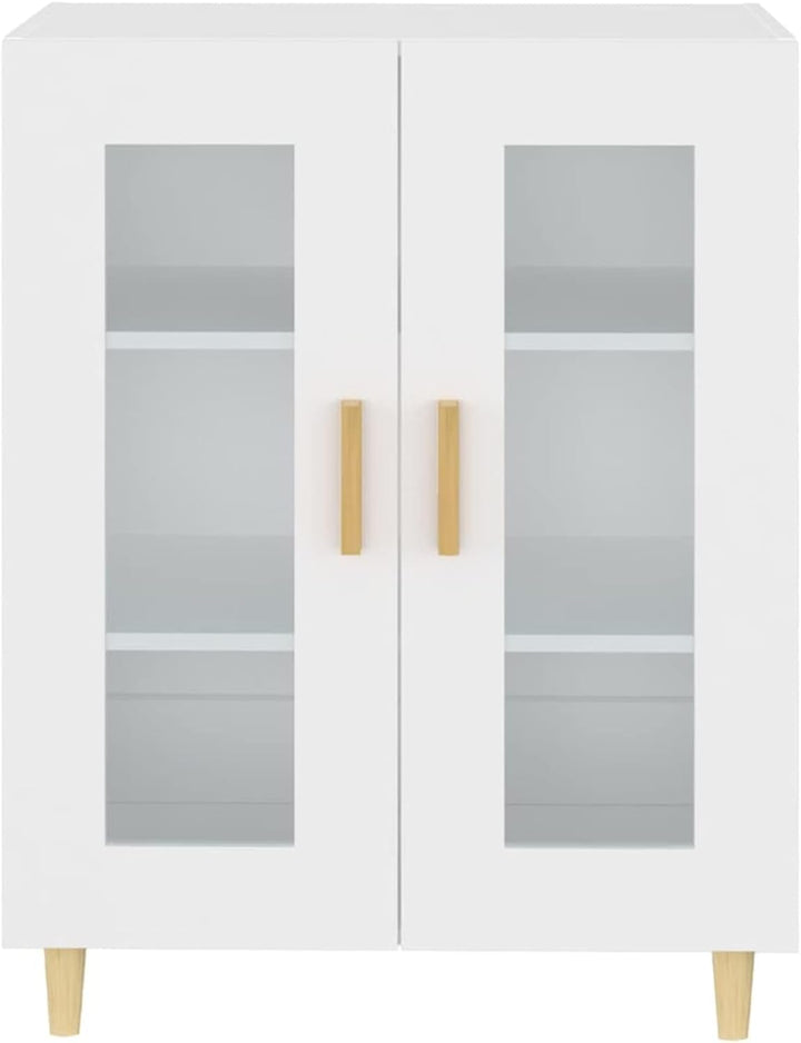 Tidyard Sideboard mit 2 Glastüren Kommode Anrichte Vitrinenschrank Beistellschrank Mehrzweckschrank