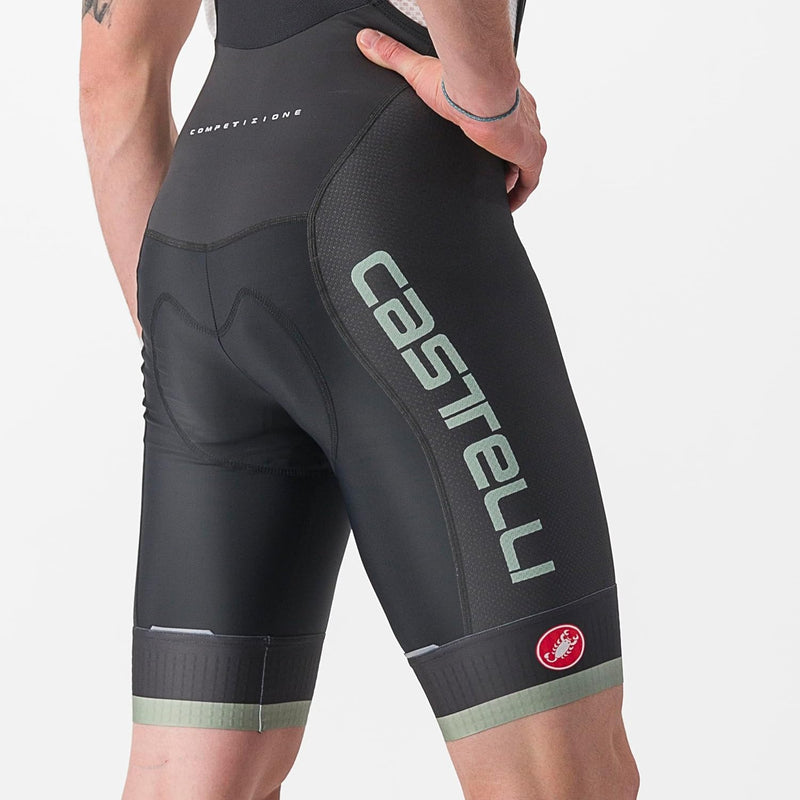 Castelli Herren Shorts Competizione Kit Bibshort S Schwarz/Verteidiger Grün, S Schwarz/Verteidiger G