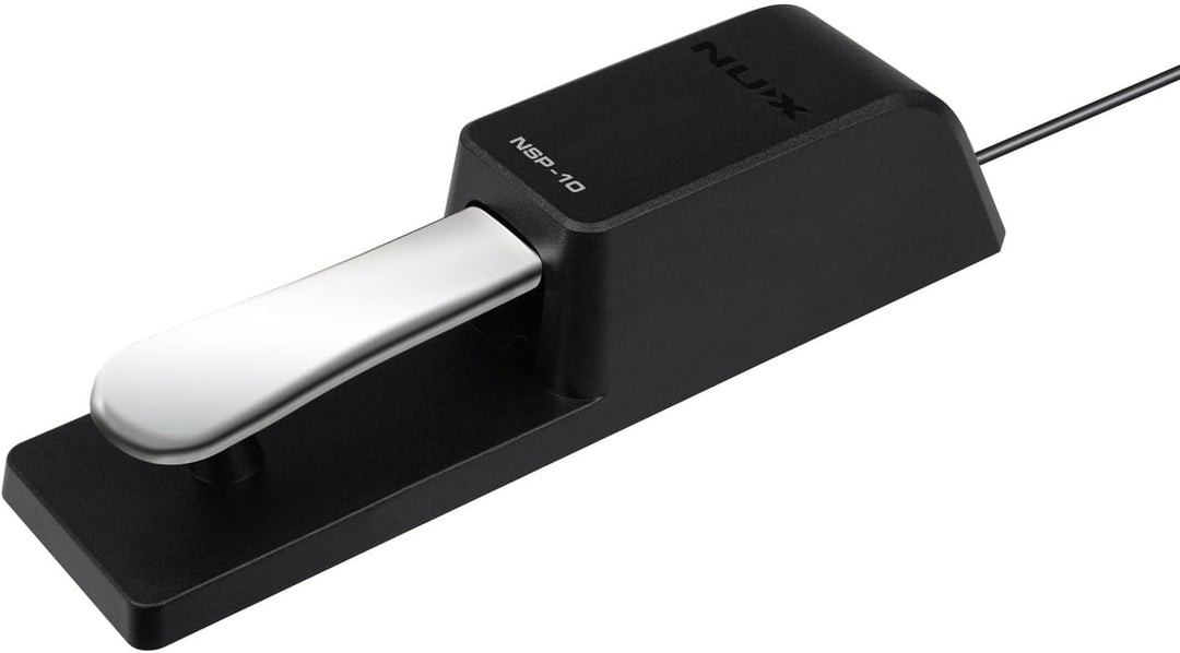 NU-X | NSP-10 Piano Sustain Pedal – Momentary Action, Polaritätsschalter, 2 m Kabel, 6,3 mm Klinke,