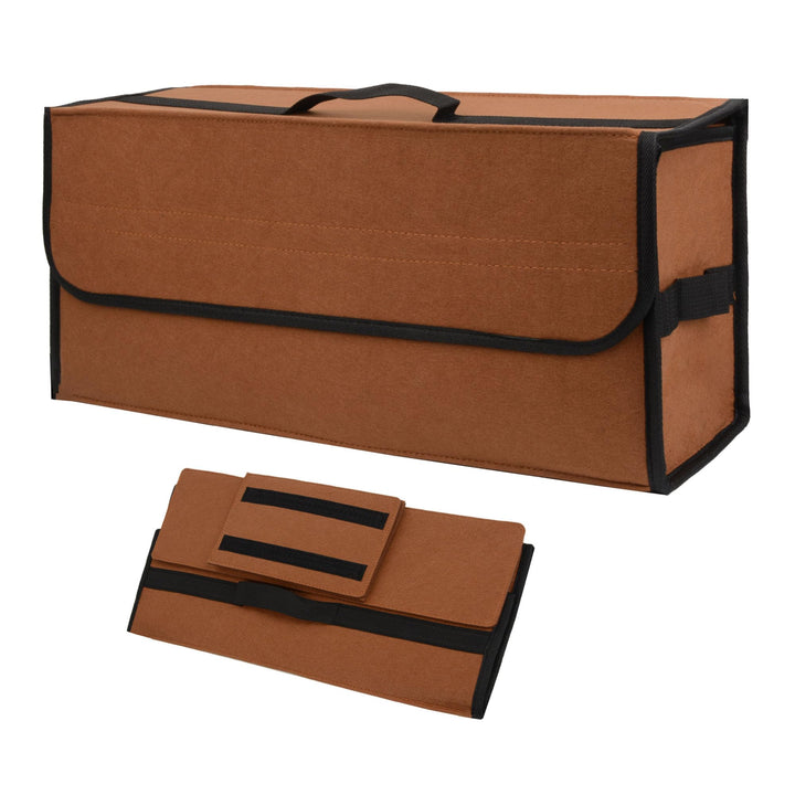 Kofferraum Organizer, Auto kofferraumtasche aus Filz mit Einlegeplatte, Klettband und Gummiband, Fal