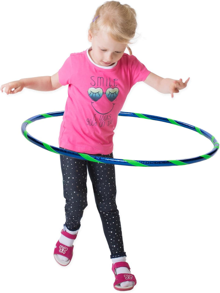 Funny Kinder Hula Hoop Reifen mit Hologramm-Muster Ø80cm Hologramm-Blau-Grün, Ø80cm Hologramm-Blau-G