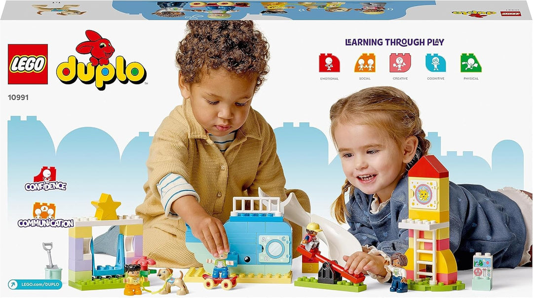 LEGO DUPLO Traumspielplatz Set, Konstruktionsspielzeug für Kinder ab 2 Jahren mit Wal- und Raketenge