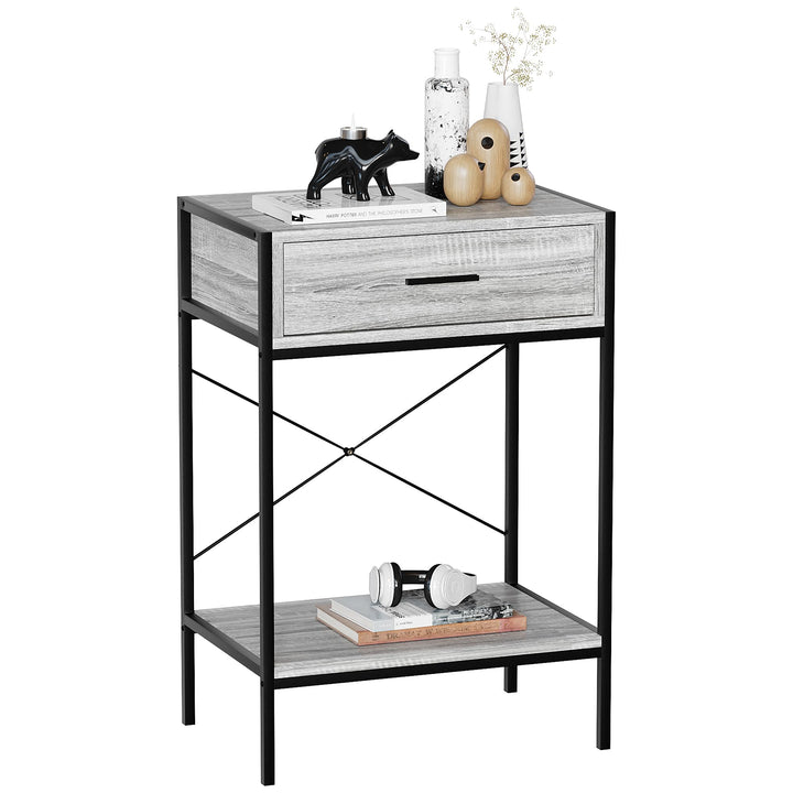 Vida Designs Brooklyn Konsolentische, Holz, Grau, 1 Drawer Grau 1 Drawer, Grau 1 Drawer