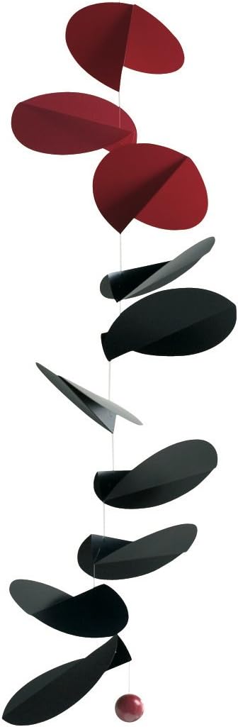 Flensted Mobiles Flensted Mobile Turning Leaves, Schwarz/rot, 82x31 cm, f141s