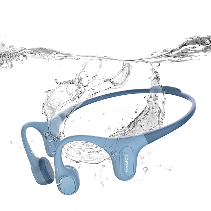 mojawa Run Plus Knochenschall-Kopfhörer, Open-Ear, Bluetooth 5.2, 32GB MP3, IP68 Wasserdicht, ENC-Mi