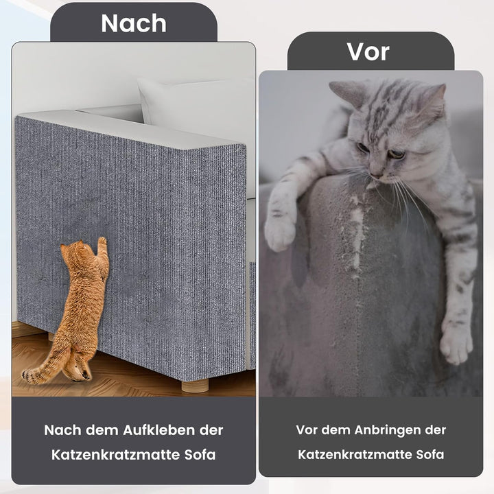 200 * 40CM Kratzmatte Selbstklebend, Selbstklebend Kratzmatte Katze, Kratzschutz Sofa Katze, DIY Kra