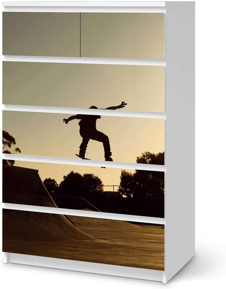 Möbelfolie selbstklebend für Kinder - passend für IKEA Malm Kommode 6 Schubladen (hoch) I Tolle Möbe