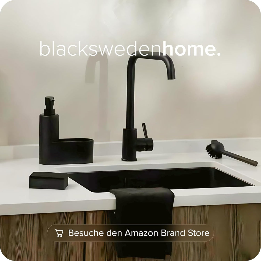 blackswedenhome. Design Spülbecken Organizer mit integriertem Spülmittelspender und Spülbürste und S