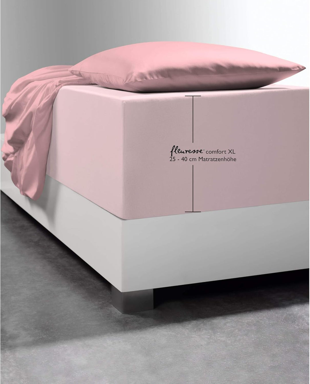 fleuresse 1119 XXL Jersey Stretch Spannbetttuch (96% Baumwolle, 4% Elasthan), mit Rumdumgummizug, Ök