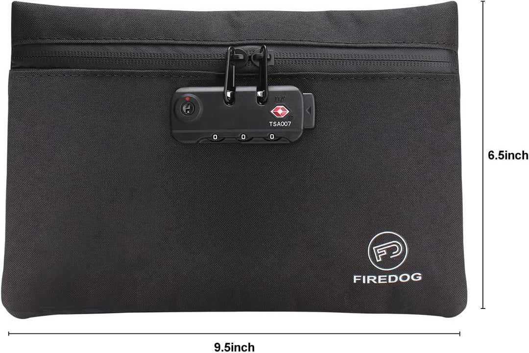 Firedog Geruchsdichte Tasche mit Schloss, 15,2 x 22,9 cm, geruchsdichte Tasche für Reiseaufbewahrung