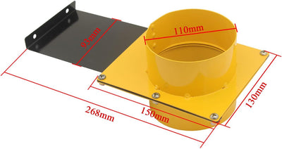 Schneideisen für Säge- oder Holzspäne zum Absaugen von Staubabsaugung (Innendurchmesser 110 mm) Diám