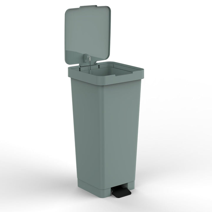 TATAY Smart 40L Mülleimer mit Pedal | Kompaktes und funktionales Design | Für Innen und Aussen | Für
