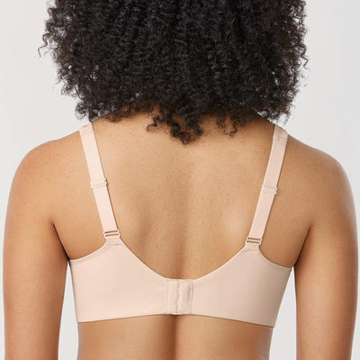DELIMIRA Damen T Shirt BH mit Bügel Vollschalen Nahtlose BH Grosse Grössen Gepolstert 80B Beige, 80B