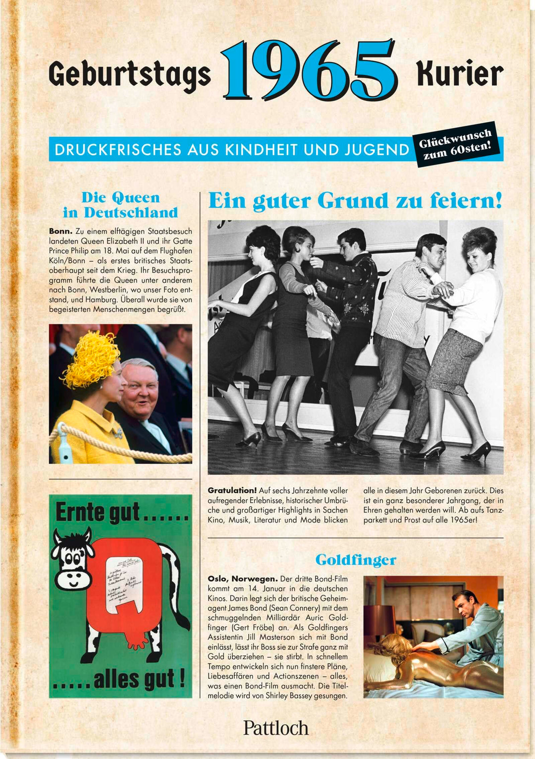 1965 - Geburtstagskurier: Druckfrisches aus Kindheit und Jugend | Zum 60. Geburtstag (Geburtstags-Ze