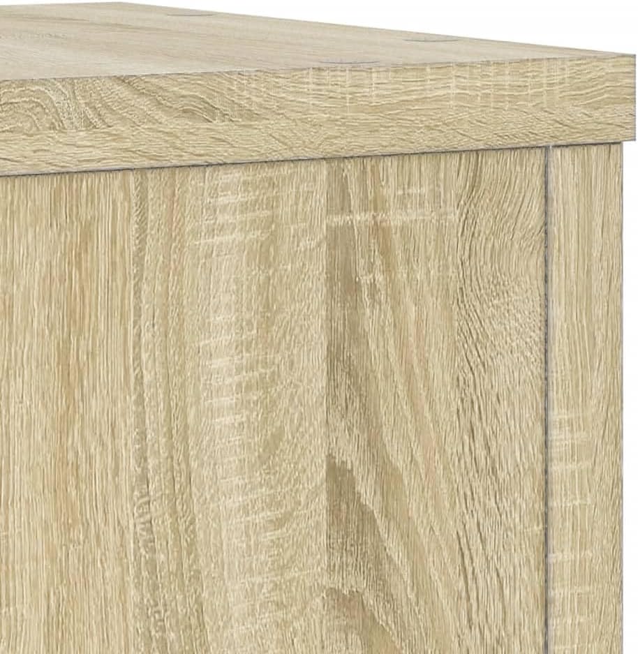 Pflanzenständer 2 STK. Sonoma-Eiche 25x25x80 cm Holzwerkstoff Pflanzenregal, Blumenregal Indoor/Outd