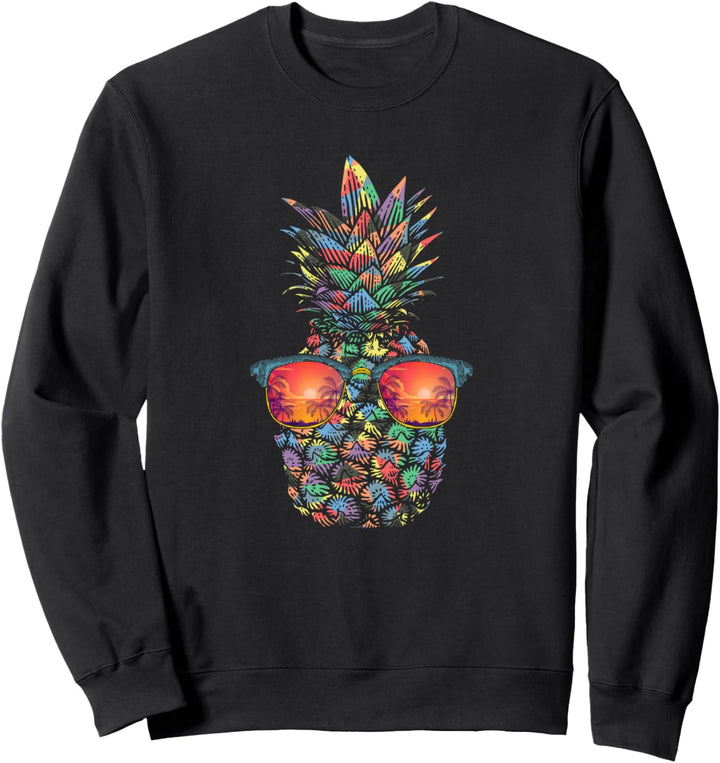 Kühle Ananas tropische Sonnenbrille Hawaii Sommer Sweatshirt