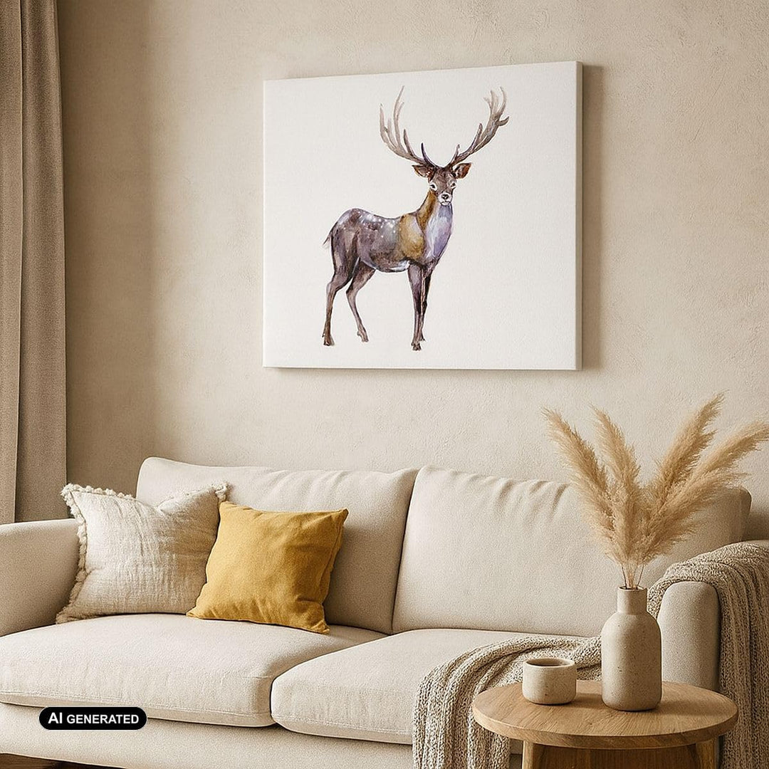 ARTTOR Bilder auf Leinwand 100x70cm Leinwandbild Liebes Tier Wild Wald Gross Wanddeko Bild Schlafzim