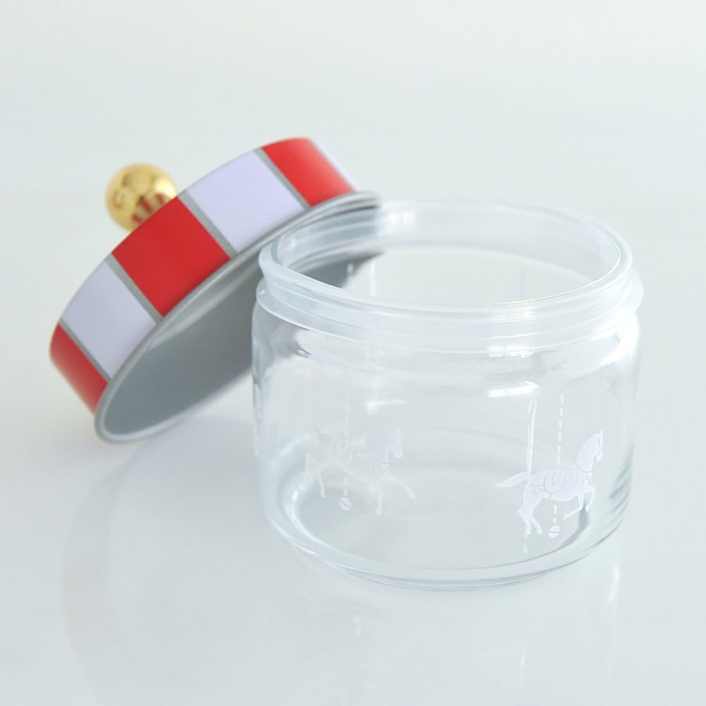 Alessi Circus MW30/50 - Küchengefäss für Design-Lebensmittel, in Screen-bedrucktes Glas mit Deckel i
