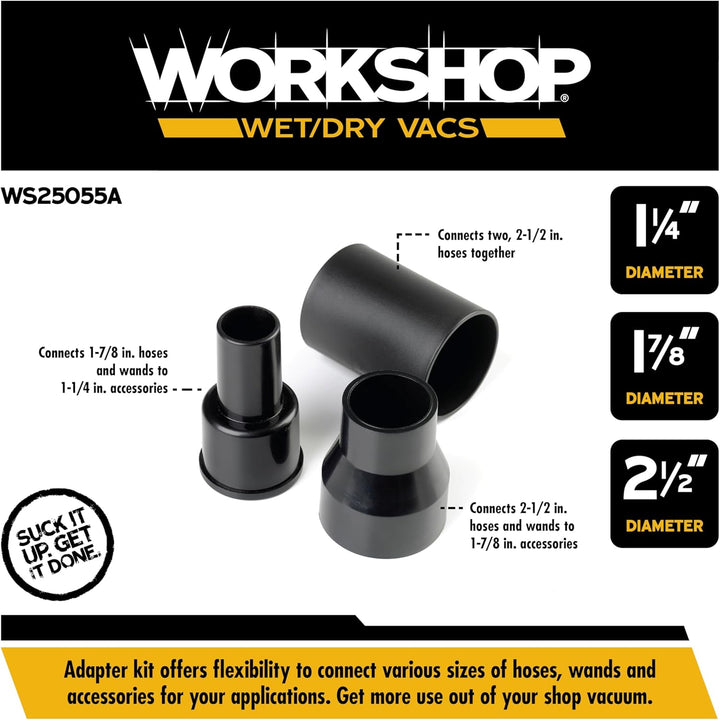 Workshop Wet Dry Vakuum Adapter ws25055 a Wet Dry Shop Vakuum Adapter Combo Kit