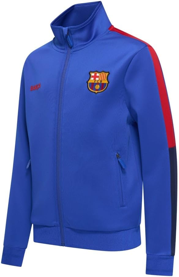 FC Barcelona Trainingsanzug Blau für Erwachsene - Grösse S bis XXL - Barca Herren Trainingsanzug - O
