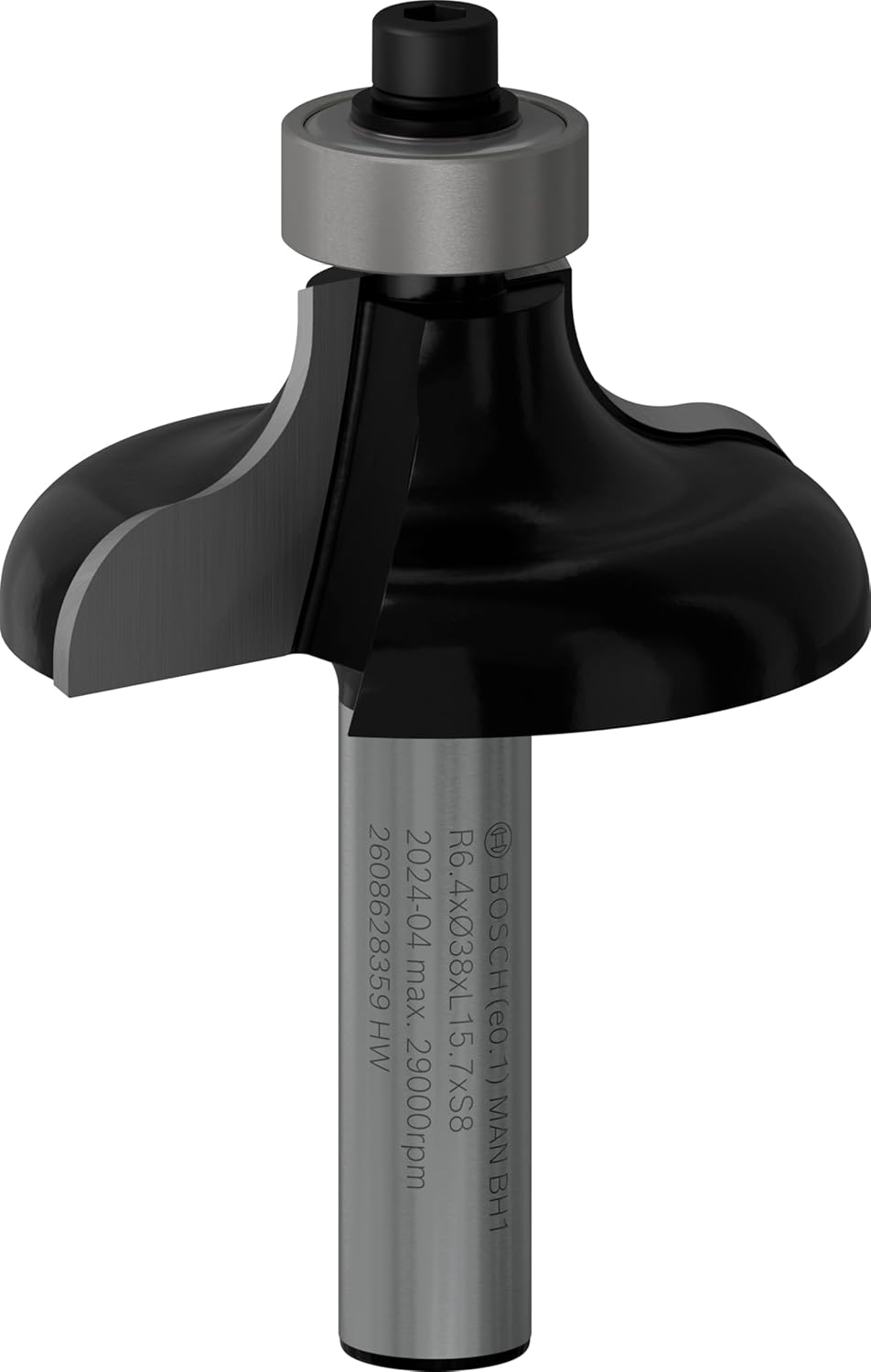Bosch Professional 1x Kantenformfräser Standard for Wood (für Holz, Radius 6.4mm, Arbeitslänge 15.7m