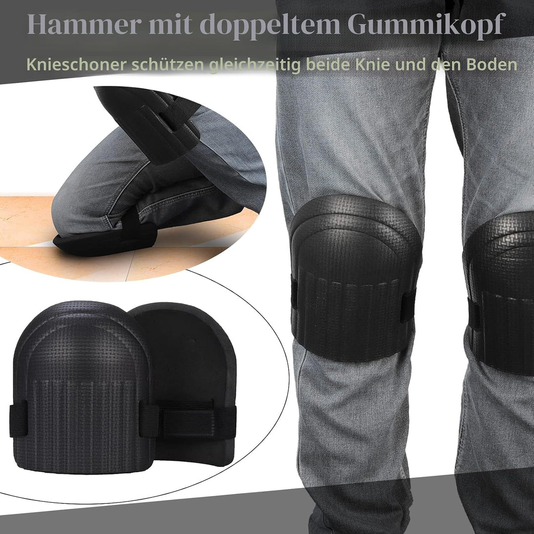 Vinylboden Verlegeset, 45 tlg. Laminatfussboden Verlegeset Kit inkl. 40 Montagekeile, Schlagklotz, Z