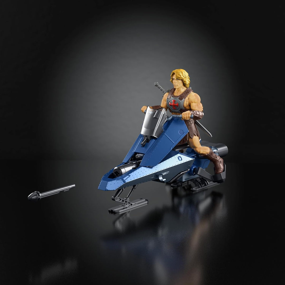 Masters of the Universe Fahrzeug und Figur massstabsgetreu 14 cm, He-Man und Sky Sled, detailgetreu