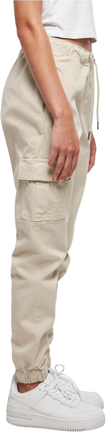 Urban Classics Damen Ladies High Waist Cargo Comfort Jogging Pants Hose, Softseagrass