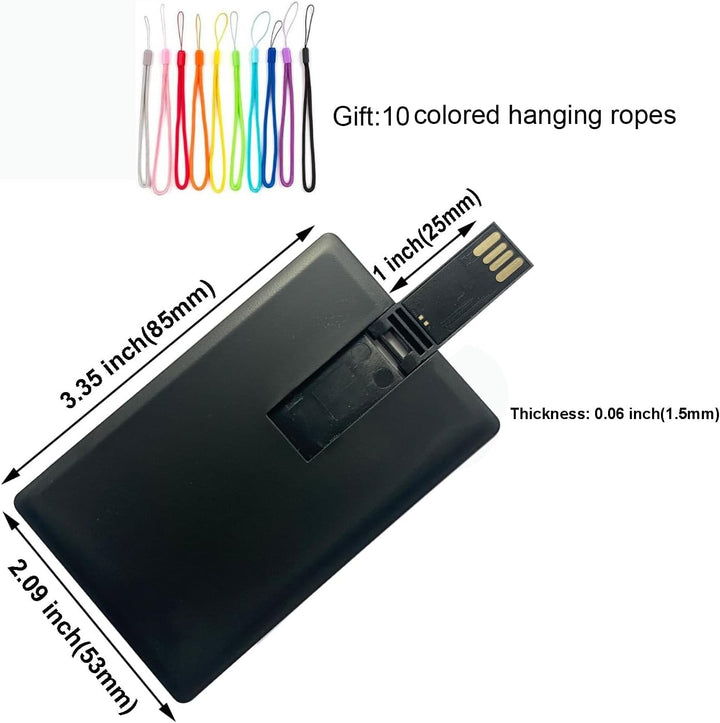 USB-Speicherstick, 8 GB, 10 Stück, Kreditkarten-Design Schwarz 2 GB