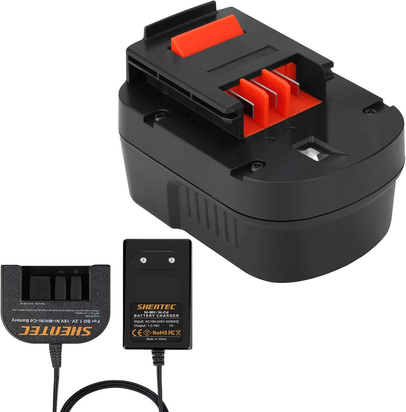 Shentec 12V 3500mAh NI-MH Ladegerät Ersatz für 12V Black und Decker Akku A12 HPB12 A12E A12-XJ A12EX