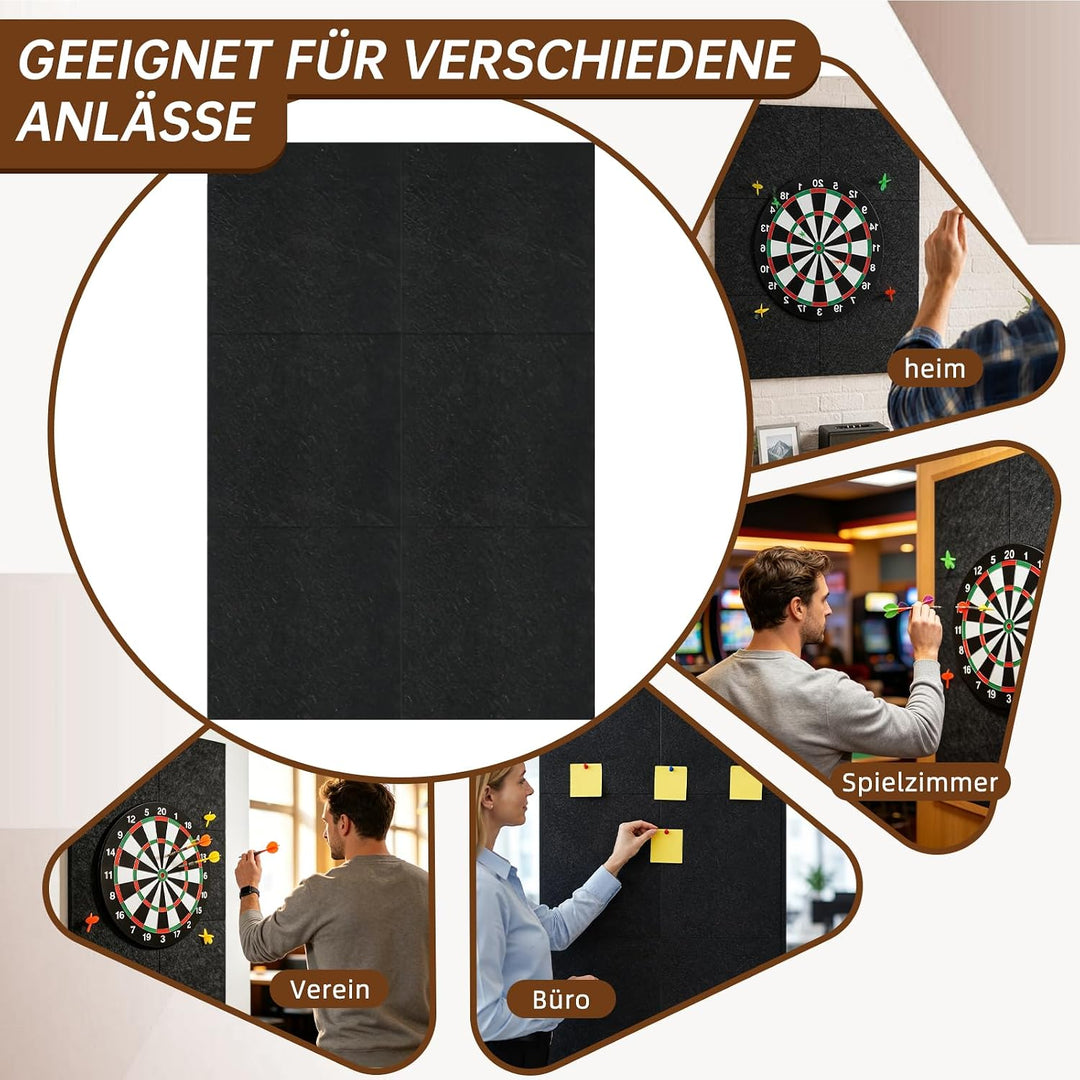 Dart wandschutz, Filz Dartscheibe Schutzring, Selbstklebender Dart Surround | 60×90×1,2 cm Dartboard