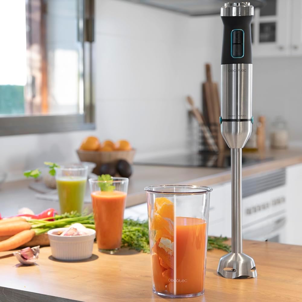 Cecotec Stabmixer Power TitanBlack 1500 XL. 1500 W, CrossBlades Technologie mit 4-Klinge-Blättern mi