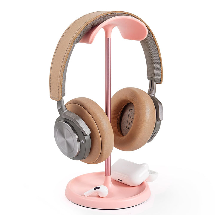 Kopfhörer Ständer, Gebogener Headset Halterung mit Ablagefach, Schwere Basis Gaming Kopfhörer Halter