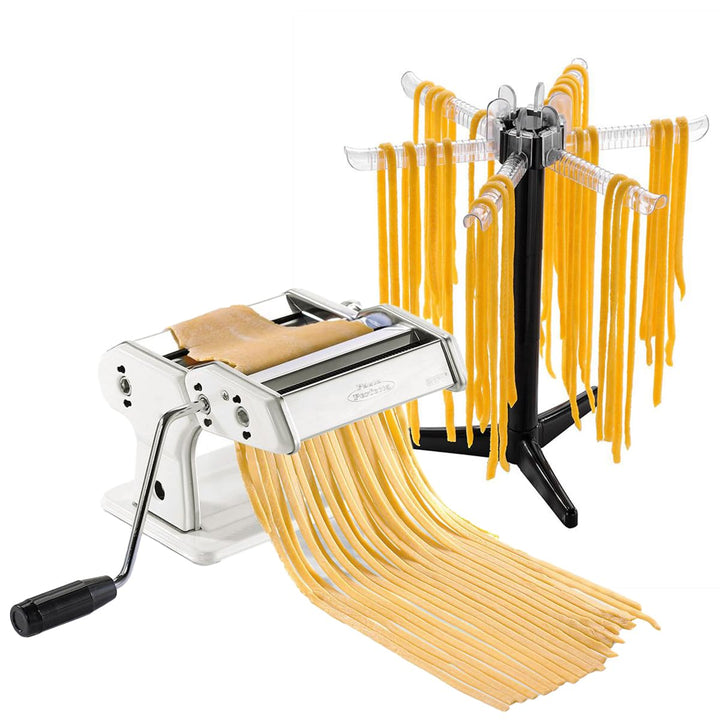 GEFU Pastamaschine PASTA PERFETTA mit GEFU Nudeltrockner CITTARE - Manuelle Nudelmaschine für Taglio