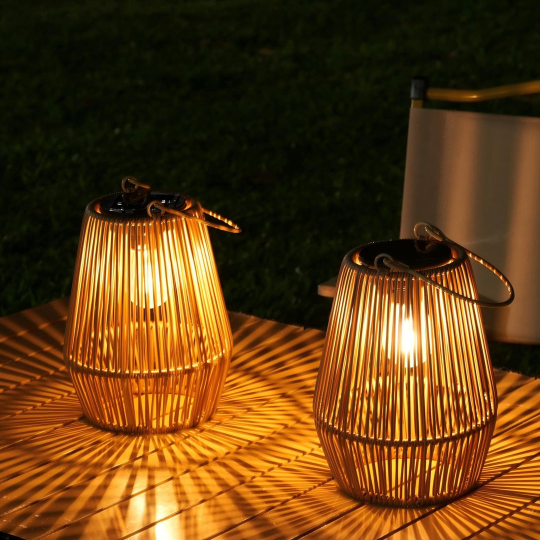 KagoLing Solar Laternen für Aussen, 2 Stücke Solarlampen für Draussen im Böhmischen Stil mit LED-Glü