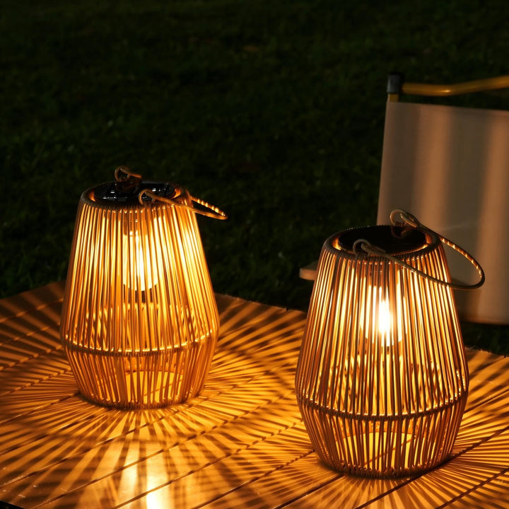 KagoLing Solar Laternen für Aussen, 2 Stücke Solarlampen für Draussen im Böhmischen Stil mit LED-Glü