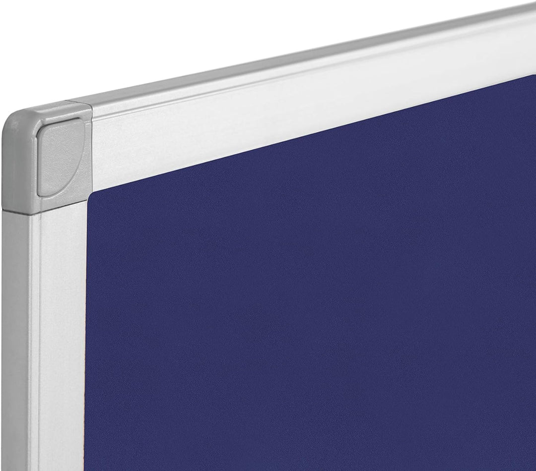 BoardsPlus - Pinnwand - 90 x 60 cm - Blauem Filztafel mit Aluminiumrahmen, 90 x 60 cm