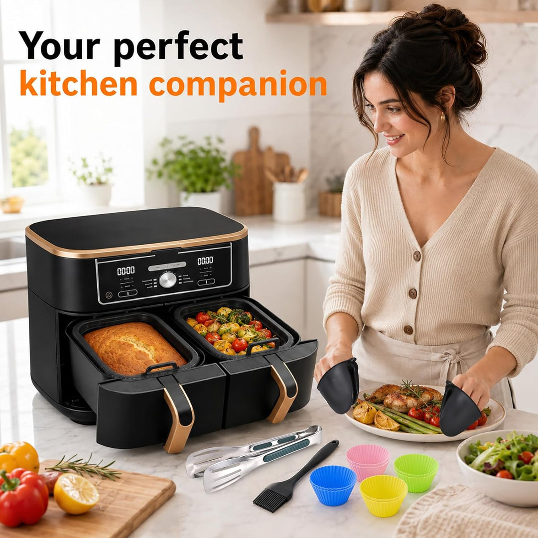 14erSet Glas Airfryer Zubehör Auflaufform Heissluftfritteuse Glas Airfryer Glasbehälter Kompatibel m