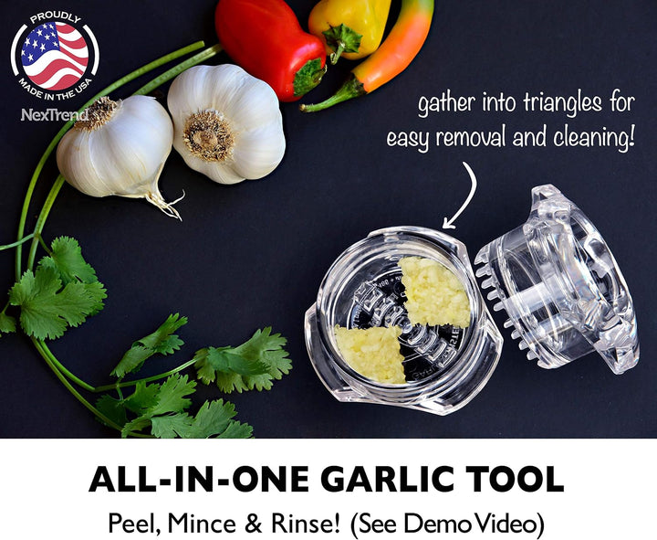 NexTrend Garlic Twister 4. Generation – Ingwer, Kräuter, Nüsse, Knoblauchpresse, Küchenwolf, leicht