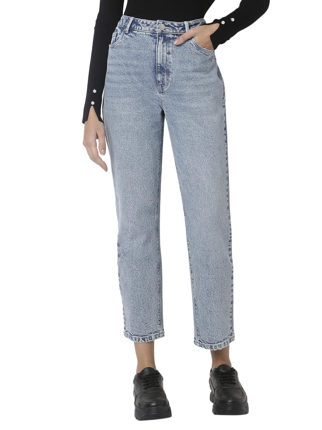 VERO MODA Damen Hose 27W / 32L Light Blue Denim, 27W / 32L Light Blue Denim