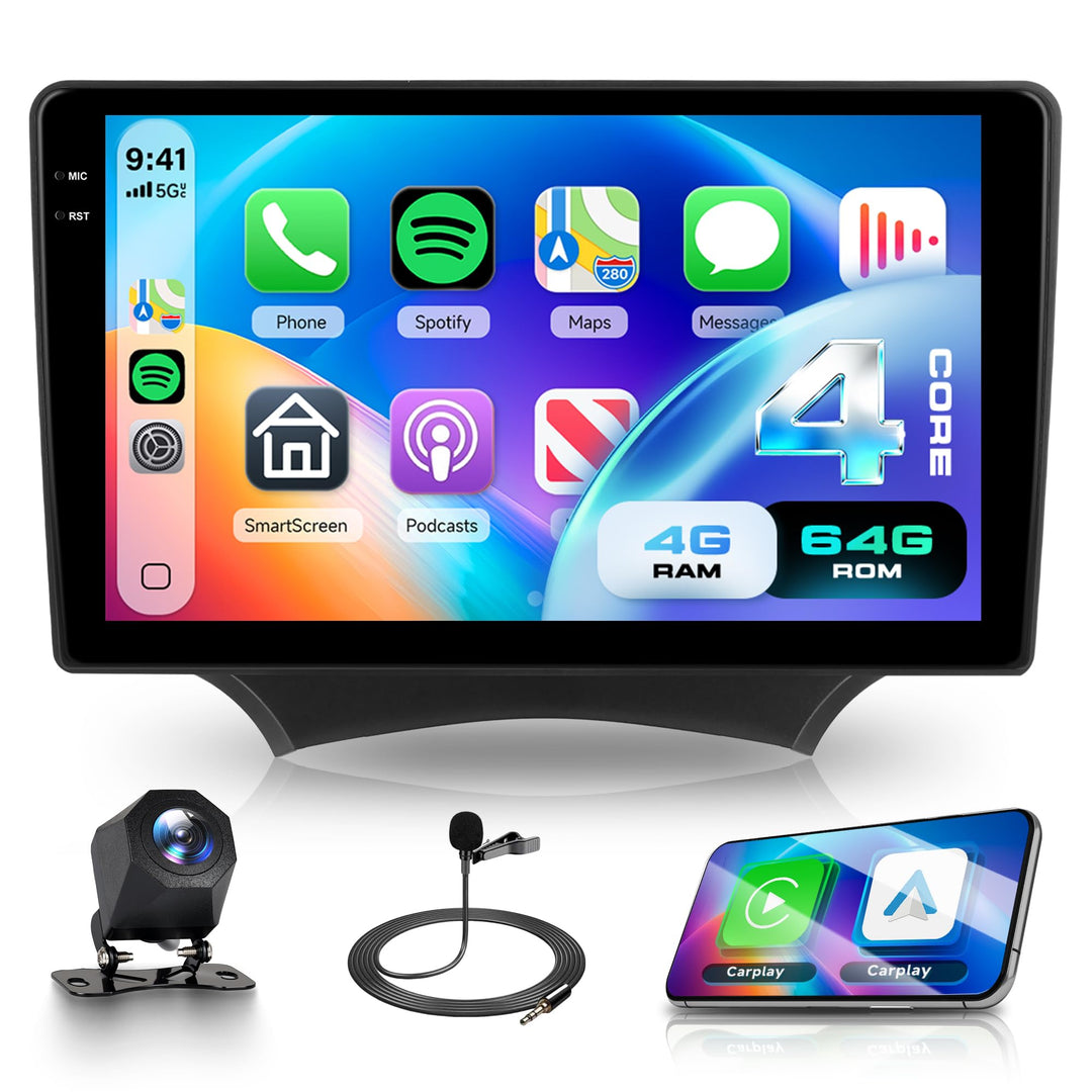 Rimoody 4G+64G Android Autoradio für Ford Ka 2008-2014 Wireless Carplay Android Auto, 9 Zoll Incell