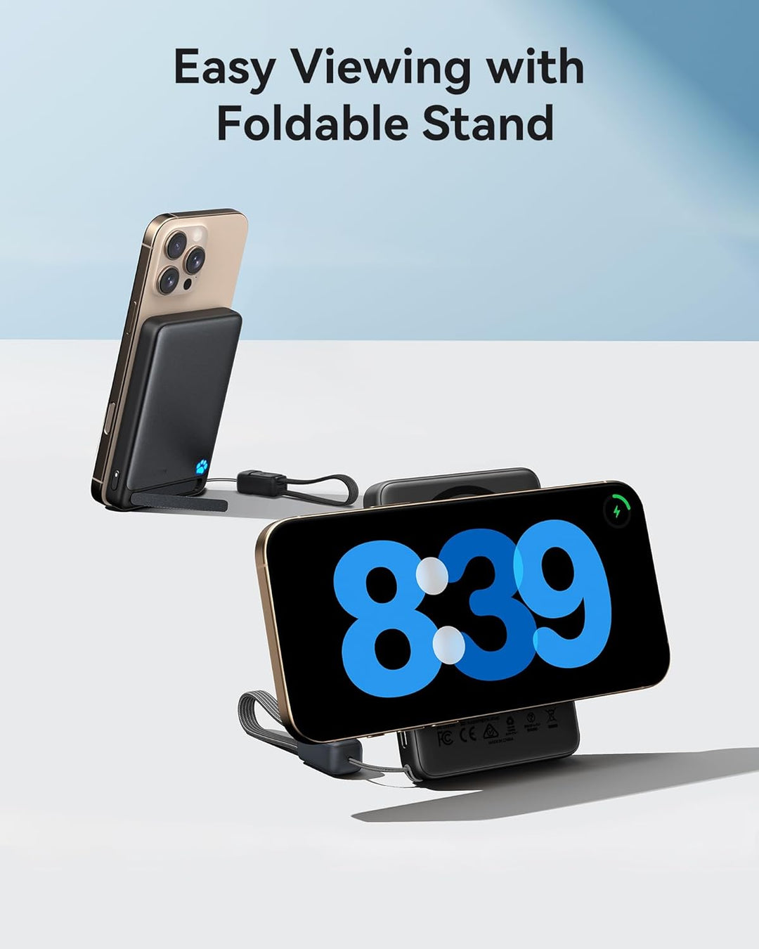 INIU Powerbank für Magsafe, Schlanksten 10000mAh 45W Magnetische Power Bank, Qi2-zertifiziert Ultras