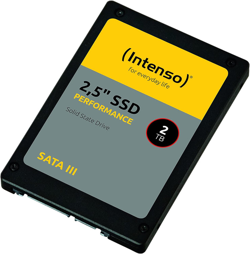 Intenso Interne 2,5" SSD SATA III Performance, 2 TB, 550 MB/Sekunden, Schwarz 2TB Sata 2,5" Performa