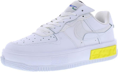 NIKE Damen Air Force 1 Sneaker 38.5 EU White Photon Dust Opti Yellow Summit White, 38.5 EU White Pho