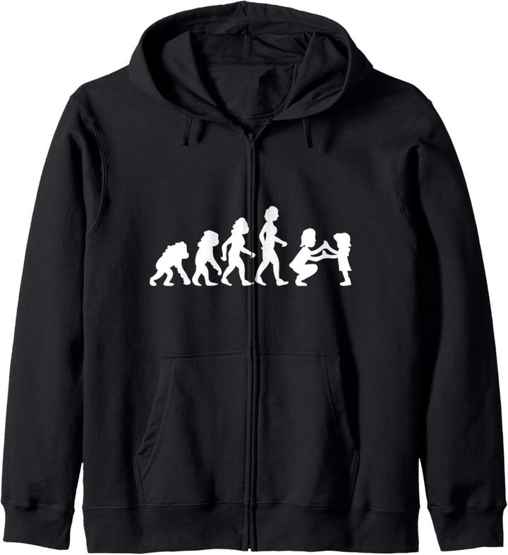 Erzieherin Tagesmutter Tagesmutti Kita Evolution Lustig Fun Kapuzenjacke