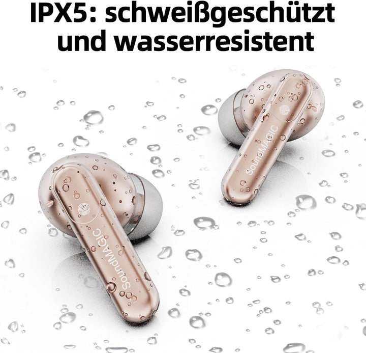SoundMAGIC T80BT Kabellose ANC-Kopfhörer mit Hi-Res Audio, Hybrid Active Noise Cancelling, ENC für k
