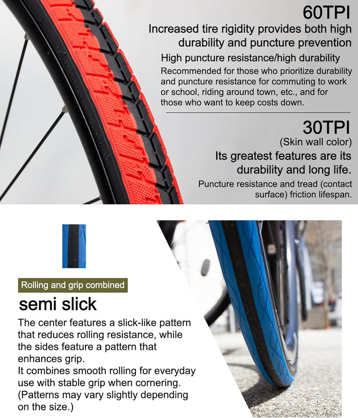 GORIX Rennradreifen 700×23C 25C 28C 32c 35c Fahrrad (Gtoair) 700×25c Skinwall(1 Tire), 700×25c