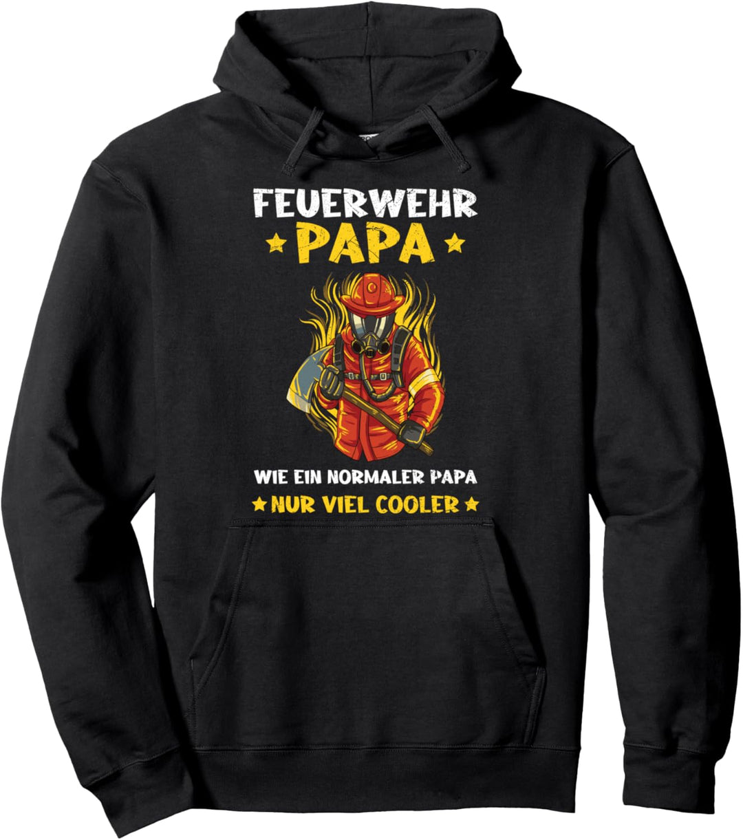 Feuerwehr Papa Lustiges Feuerwehrmann Spruch Pullover Hoodie